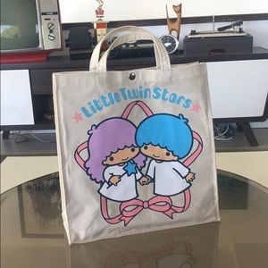 Vintage Sanrio Little Twin Stars canvas bag tote